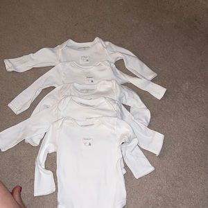 Burt’s Bees white onesie long sleeve bodysuit